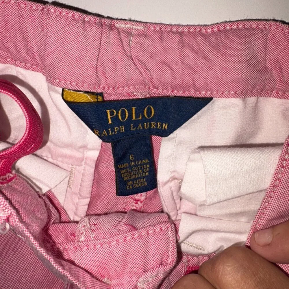 Polo Ralph Lauren Boys Nantucket Red Chino Shorts size 6 Timeless